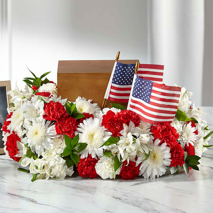 Spirit of Patriotism Cremation Adornment –  The Flower Shop, Sacramento CA