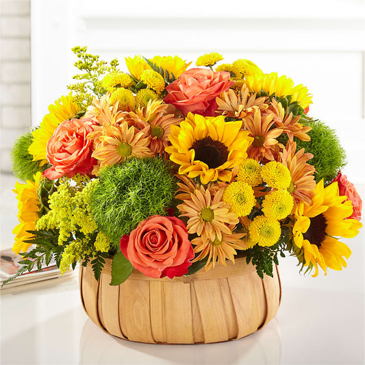 Harvest Sunflower Basket –  The Flower Shop, Sacramento CA