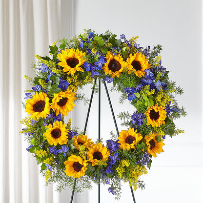 Bright Rays Wreath –  The Flower Shop, Sacramento CA