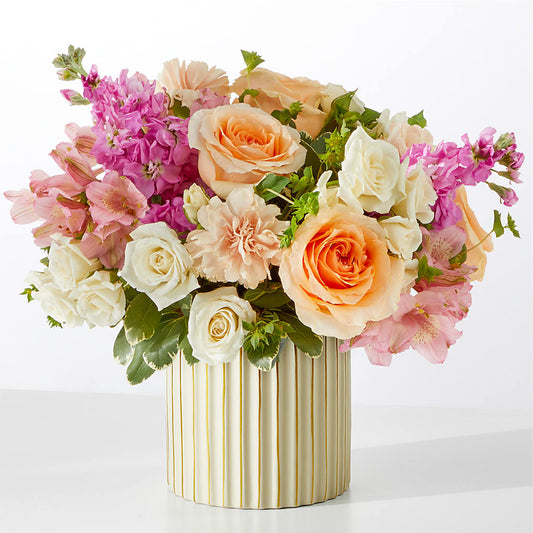 Paradise Bouquet with Ivory Vase –  The Flower Shop, Sacramento CA
