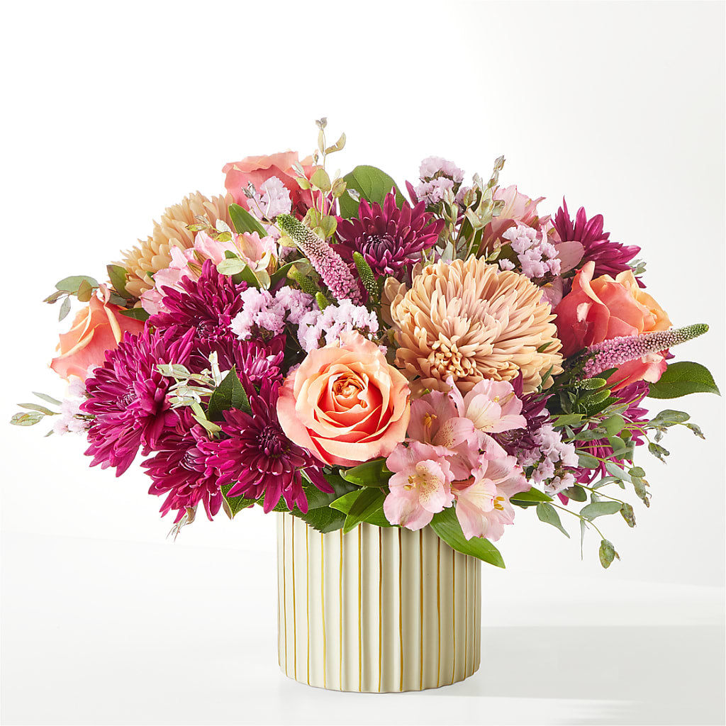 Berry Cobbler Bouquet with Ivory Vase –  The Flower Shop, Sacramento CA