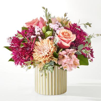 Berry Cobbler Bouquet with Ivory Vase –  The Flower Shop, Sacramento CA