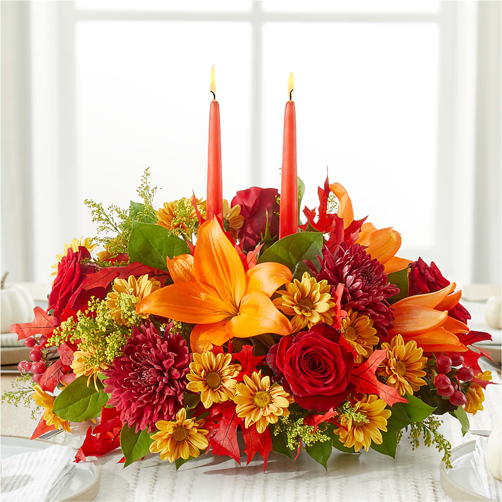 Autumn's Embrace Centerpiece –  The Flower Shop, Sacramento CA