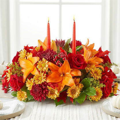 Autumn's Embrace Centerpiece –  The Flower Shop, Sacramento CA