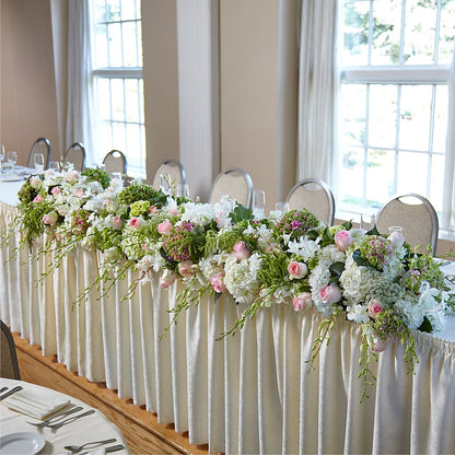 State of Joy Head Table Arrangement –  The Flower Shop, Sacramento CA